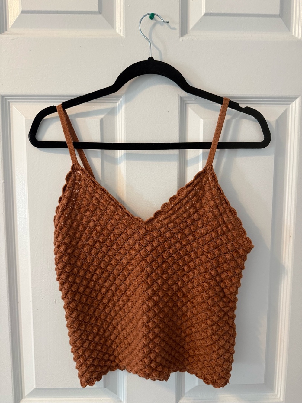 a new day Rust Textured Knit Cami Tank Top